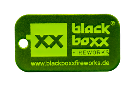 Schlüsselanhänger Blackboxx Logo, Neon-Grün